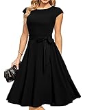 DRESSTELLS Cocktailkleid Damen Schwarz Festliche...