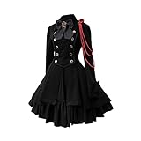 Gothic Kleidung Damen Elegant Rockabilly Kleid...