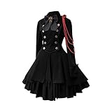 Gothic Kleidung Damen Elegant Rockabilly Kleid...