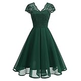 OMEWEE 1950er Vintage Retro Cocktailkleid Damen...