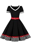 AXOE Damen 50er Jahre Kleider Rockabilly Vintage...