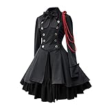 Gothic Kleidung Damen Elegant Rockabilly Kleid...
