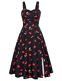 Damen Elegant Sommerkleid A-Linie Rockabilly...