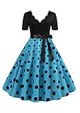 Yming Damen Retro Rockabilly Kleid Swing...