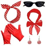 SNBUHA 5 Stück Rockabilly Accessoires 50er, 50er...