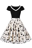 AXOE Damen Festliche Kleider Vintage Tüllkleid...
