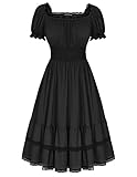 Damen Gothic Rockabilly Kleid Mittelalter A-Linien...