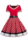 AXOE Damen 50er Jahre Kleider Rockabilly Vintage...