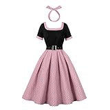 OMEWEE Damen 50er Jahre Kleider Polka Dots 1950er...