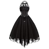 GIIWAKI 80Er Halloween Rock Damen Medieval Dress...