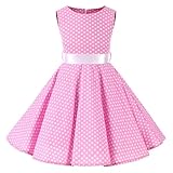 LSHEL Mädchen Vintage Kleider 1950er Hepburn Stil...