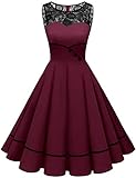 Bbonlinedress Rockabilly Kleider Damen Winterkleid...