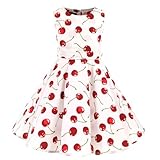 LSHEL Mädchen Vintage Kleider 1950er Hepburn Stil...
