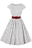 Axoe Damen 50er Jahre Audrey Hepburn Vintage Kleid...