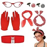 RAOPNHS 7-tlg 50er Jahre Accessoires Damen...