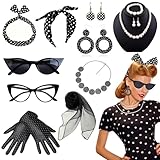 Grantop 50er Jahre Accessoires Damen 12-teilig –...