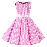 SXSHUN Mädchen Retro Vintage Rockabilly Kleid...