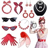 Grantop 50er Jahre Accessoires Damen 12-teilig –...