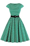AXOE Damen Rockabilly Kleider 50er Jahre Baumwolle...